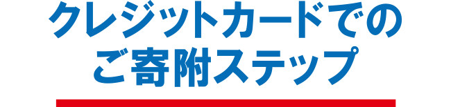 クレジットカードでのご寄附ステップ